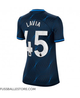Günstige Chelsea Romeo Lavia #45 Auswärtstrikot Damen 2023-24 Kurzarm